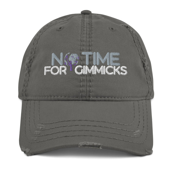No Time For Gimmicks Distressed Hat Dark Version