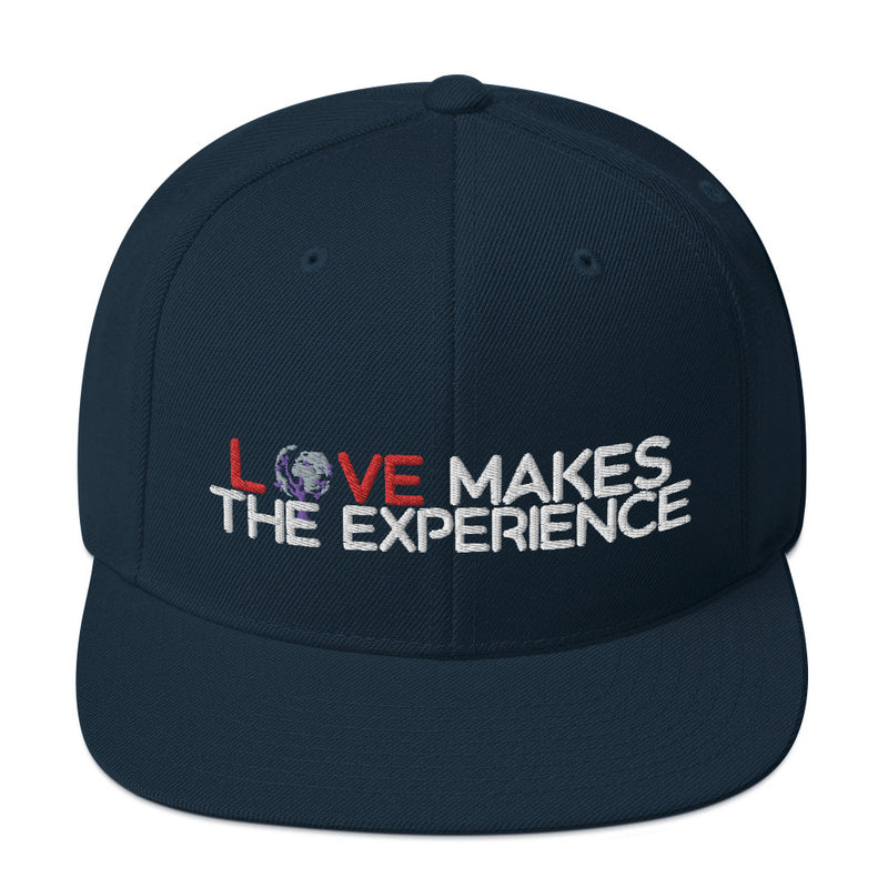 Love Makes The Experience Snapback Hat