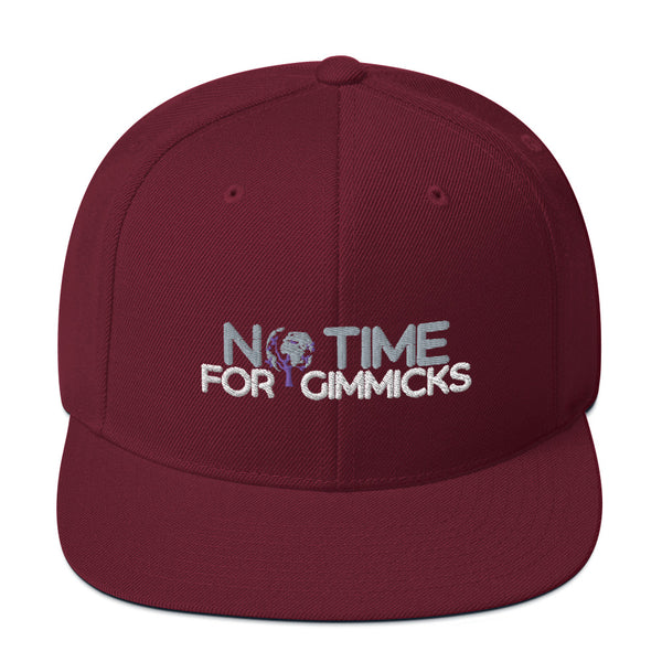 No Time For Gimmicks Snapback Hat Dark Version
