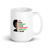 Title is The Black Experience Mug Afro Version